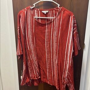 Vineyard Vines Red Striped Women's Top